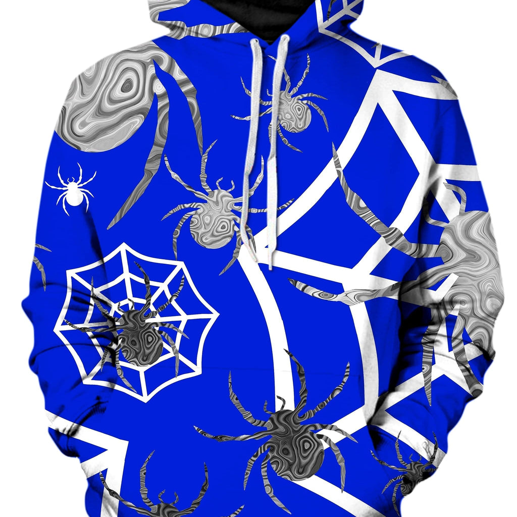 Spider Webs On Blue Unisex Hoodie, Sartoris Art, | iEDM