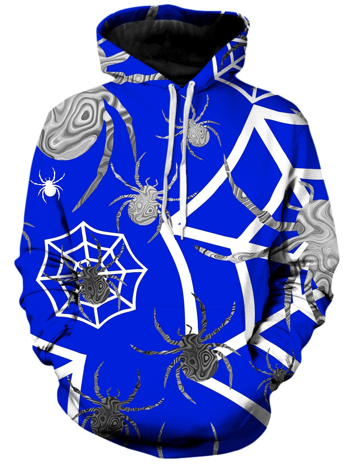 Spider Webs On Blue Unisex Hoodie, Sartoris Art, | iEDM