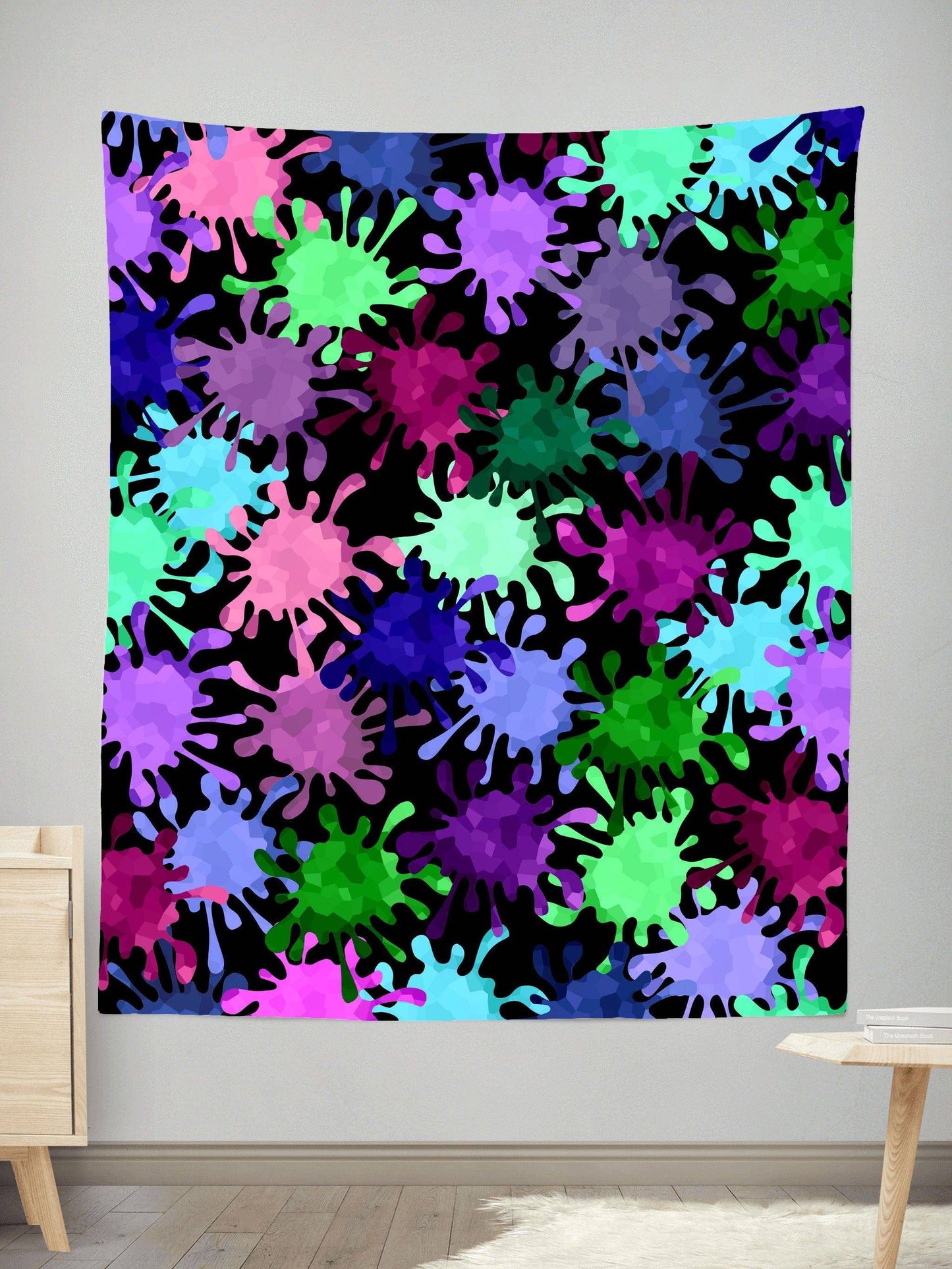 Tripadelic Splatter Tapestry, Sartoris Art, | iEDM