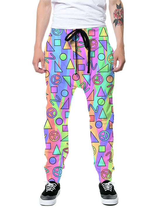 Trippy Retro Peace Signs Joggers, Sartoris Art, | iEDM