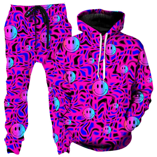 Trippy Smiles Hoodie and Joggers Combo, Sartoris Art, | iEDM