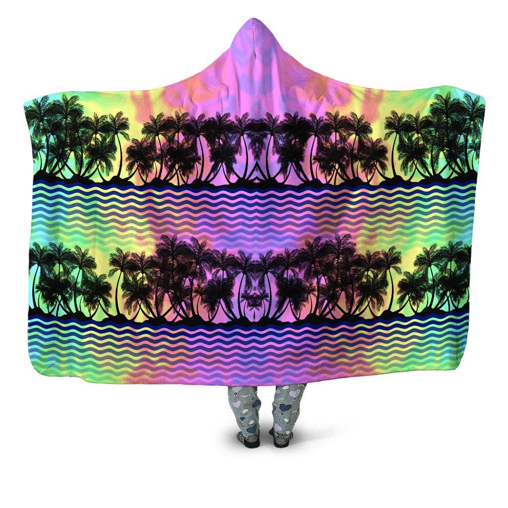 Tropical Sunset Hooded Blanket, Sartoris Art, | iEDM