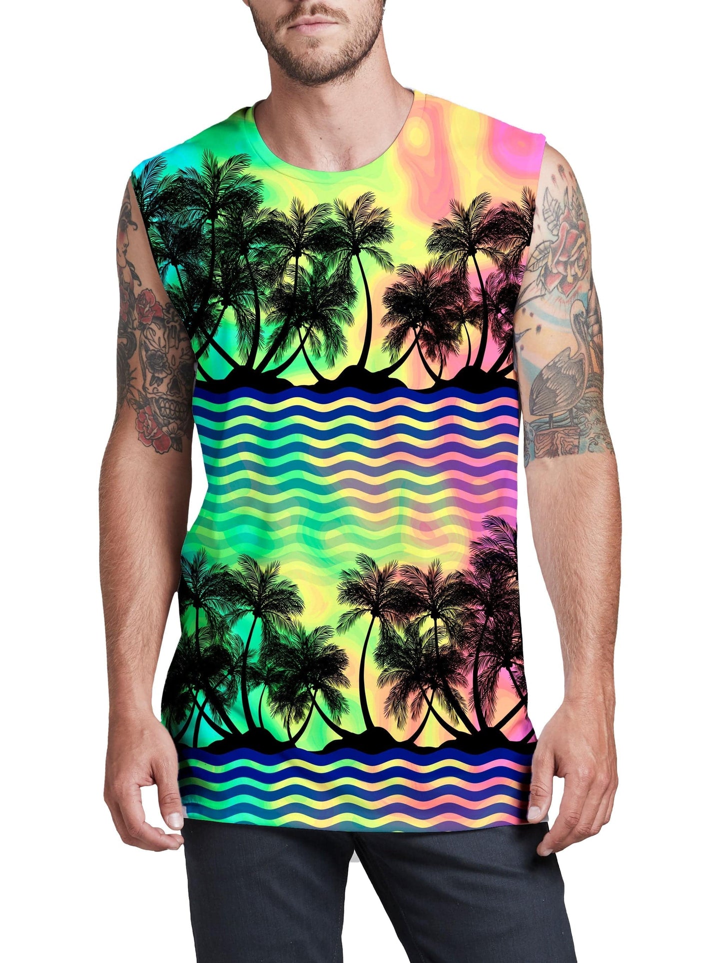 Tropical Sunset Men's Muscle Tank, Sartoris Art, | iEDM