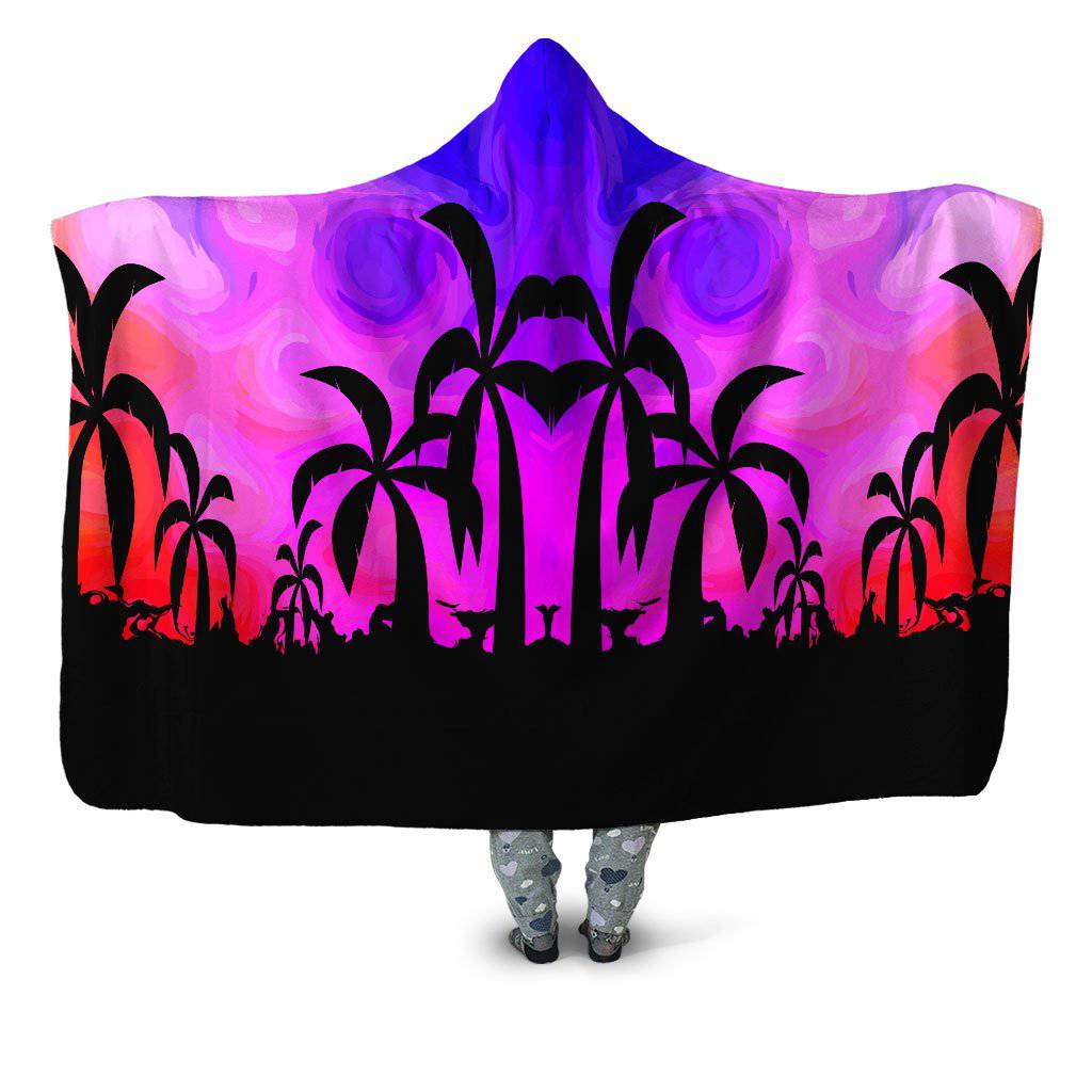 Tropical Twilight Hooded Blanket, Sartoris Art, | iEDM