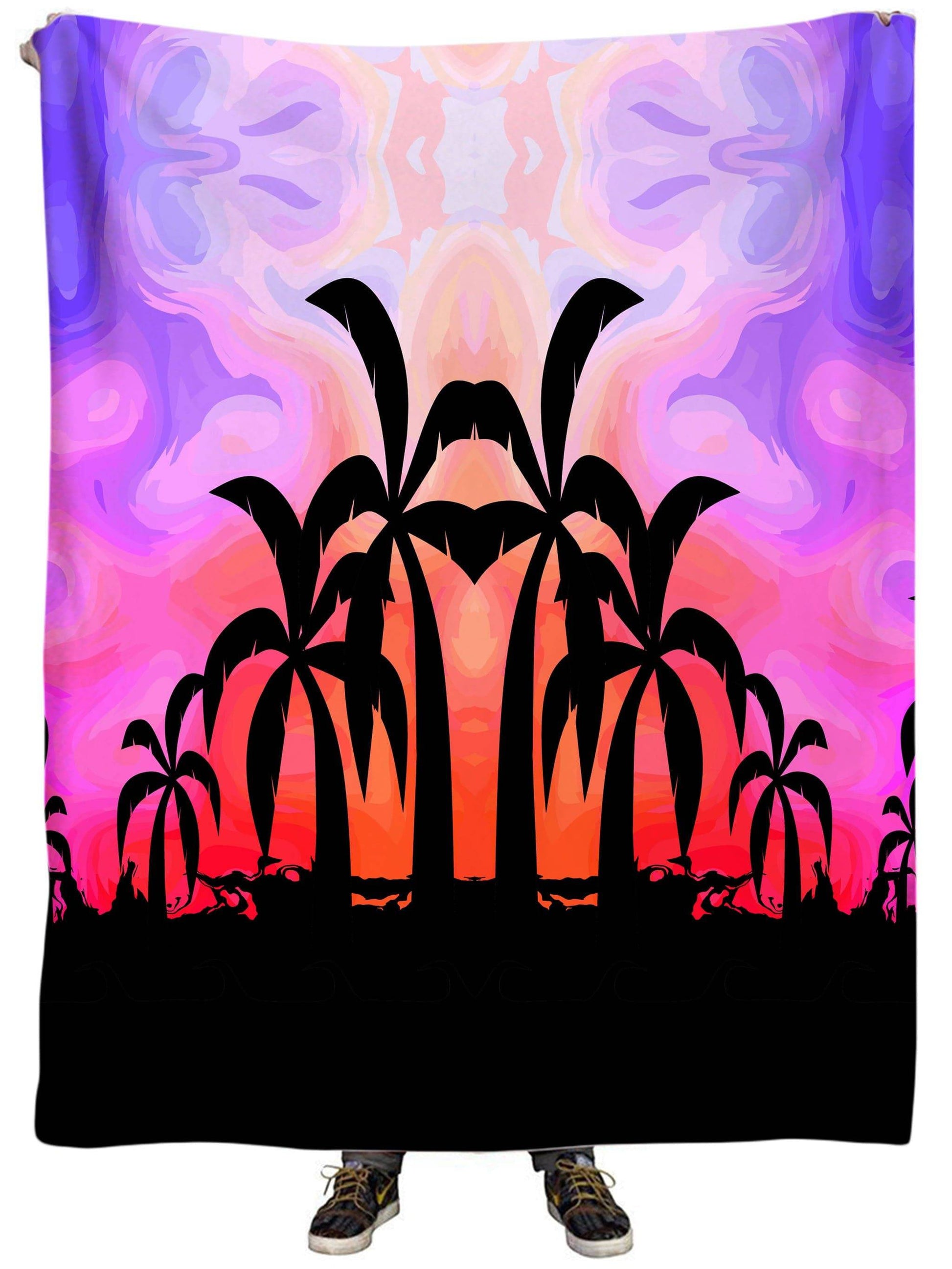 Tropical Twilight Plush Blanket, Sartoris Art, | iEDM