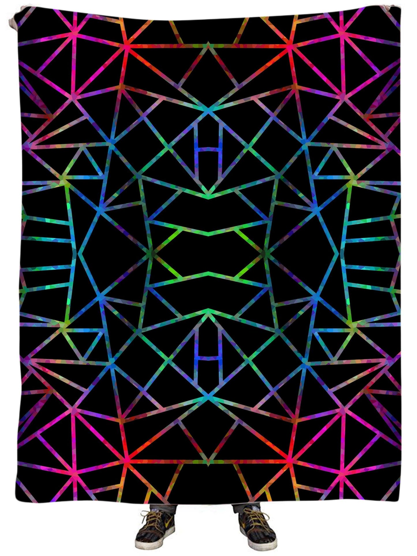 Webbed Geometric Plush Blanket, Sartoris Art, | iEDM