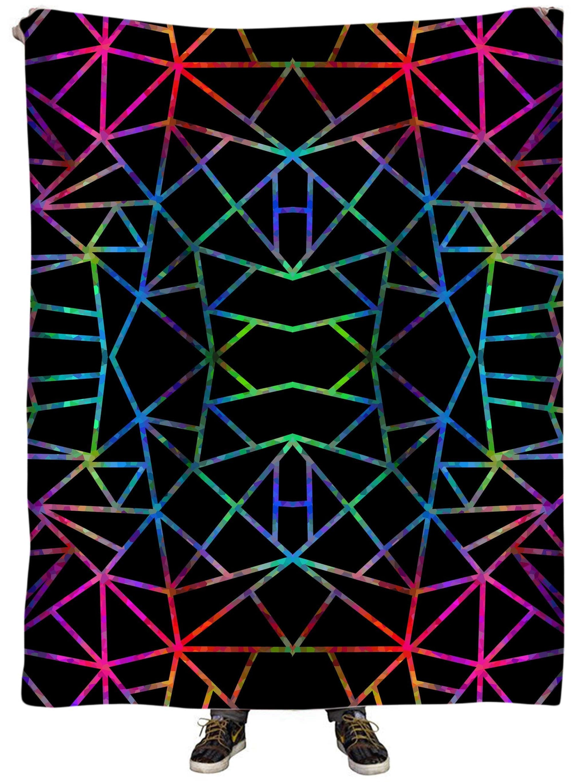 Webbed Geometric Plush Blanket, Sartoris Art, | iEDM