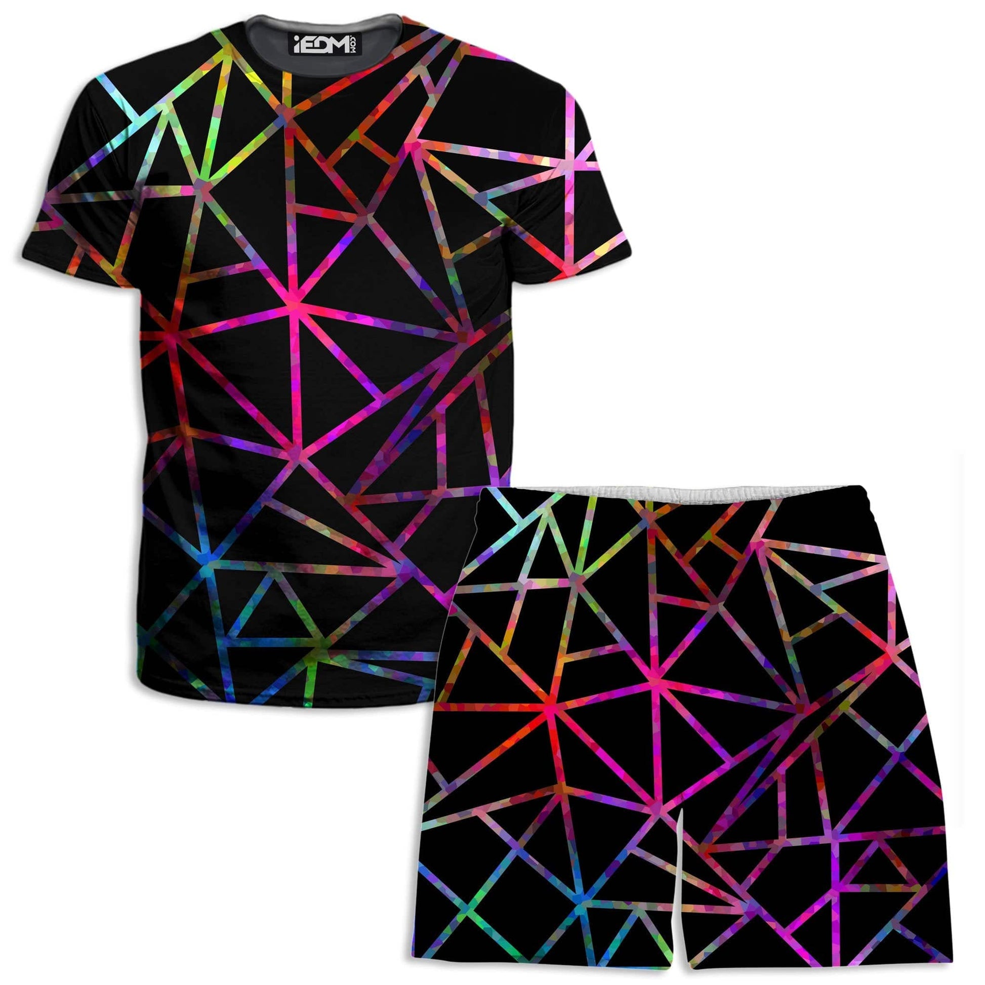 Webbed Geometric T-Shirt and Shorts Combo, Sartoris Art, | iEDM