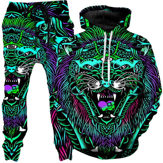 Set 4 Lyfe Acid Tiger Hoodie and Joggers Combo