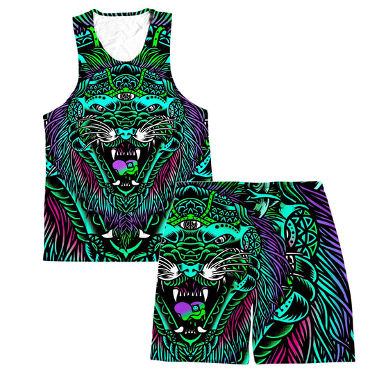Acid Tiger Tank and Shorts Combo, Set 4 Lyfe, | iEDM