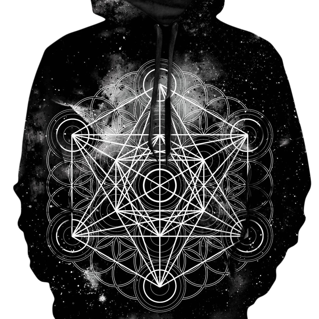 Black Space Metatrons Cube Unisex Hoodie, Set 4 Lyfe, | iEDM