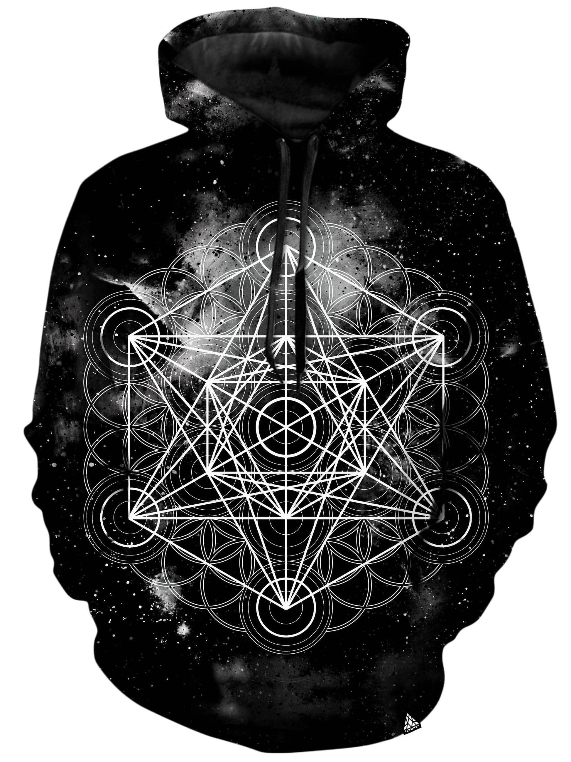 Black Space Metatrons Cube Unisex Hoodie, Set 4 Lyfe, | iEDM