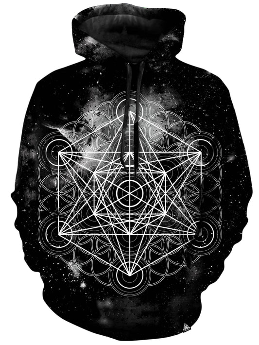 Black Space Metatrons Cube Unisex Hoodie, Set 4 Lyfe, | iEDM