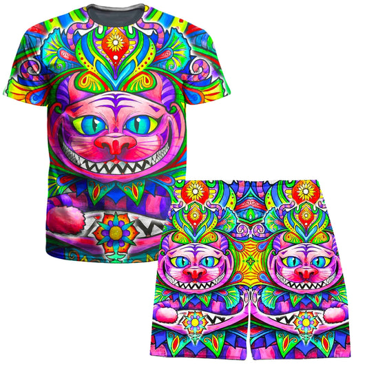 Cheshire Cat T-Shirt and Shorts Combo, Set 4 Lyfe, | iEDM