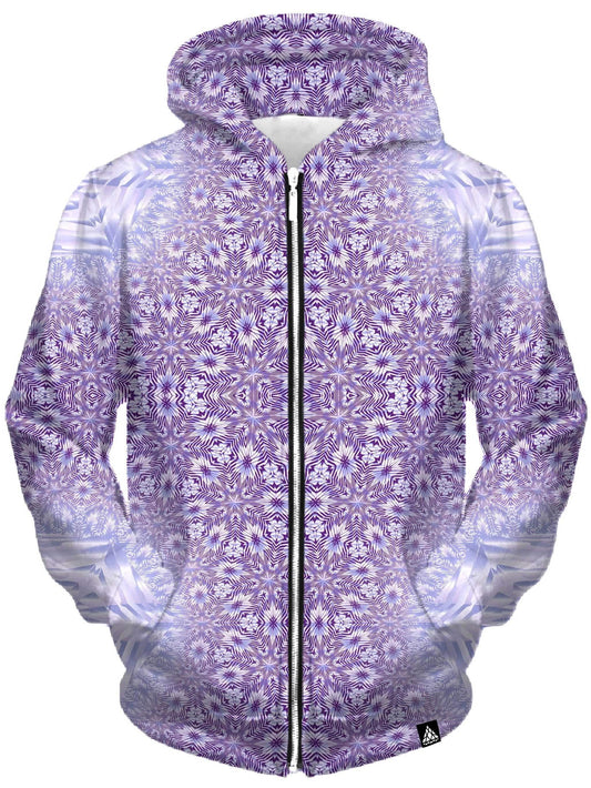 Lavender Starseed Portal Unisex Zip-Up Hoodie, Set 4 Lyfe, | iEDM