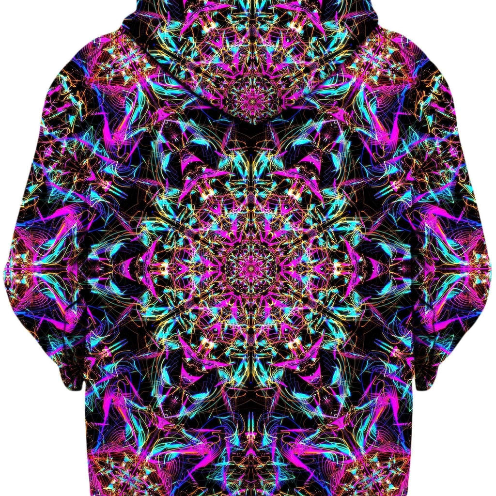 Neon Mandala Unisex Zip-Up Hoodie, Set 4 Lyfe, | iEDM