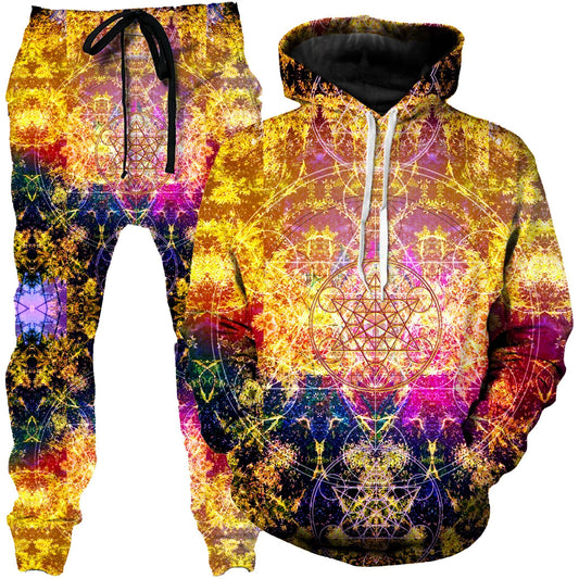 Set 4 Lyfe Pineal Metatron Hoodie and Joggers Combo - iEDM