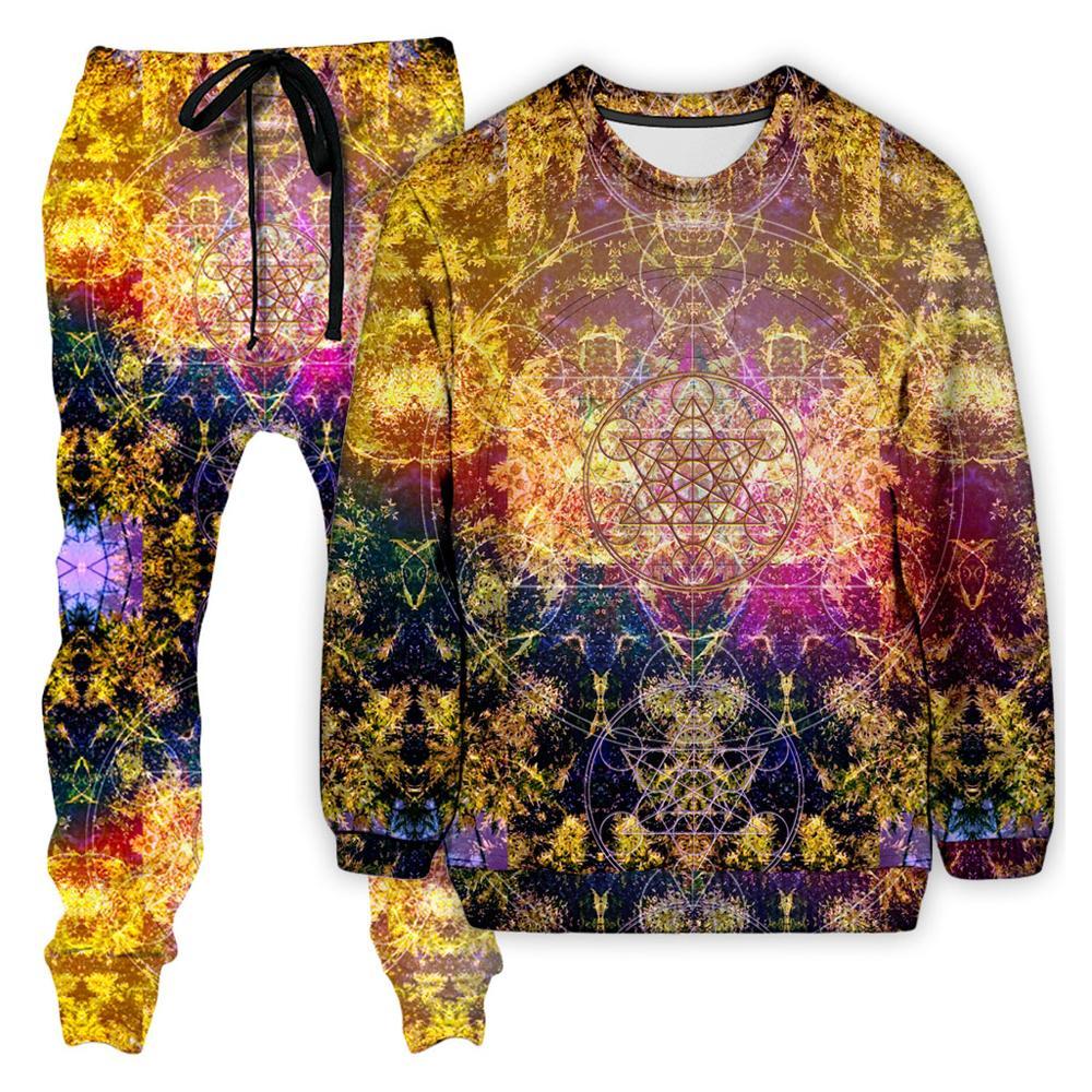 Set 4 Lyfe Pineal Metatron Sweatshirt and Joggers Combo - iEDM