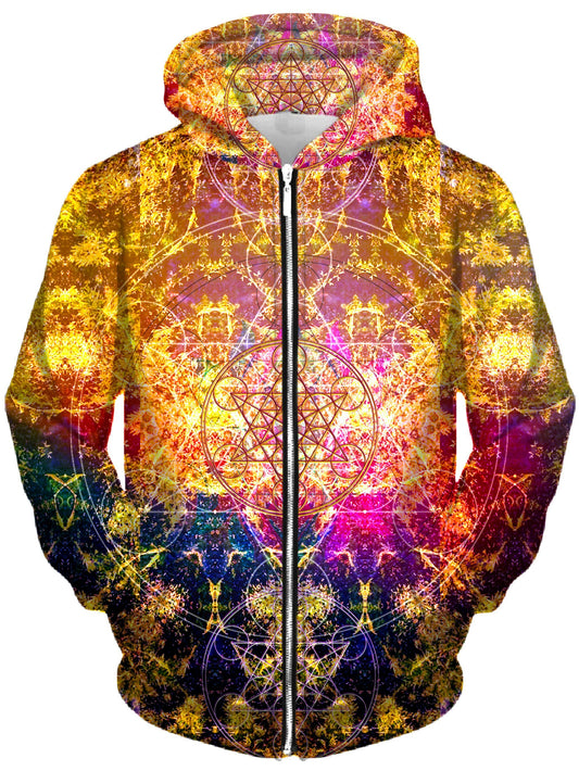 Pineal Metatron Unisex Zip-Up Hoodie, Set 4 Lyfe, | iEDM
