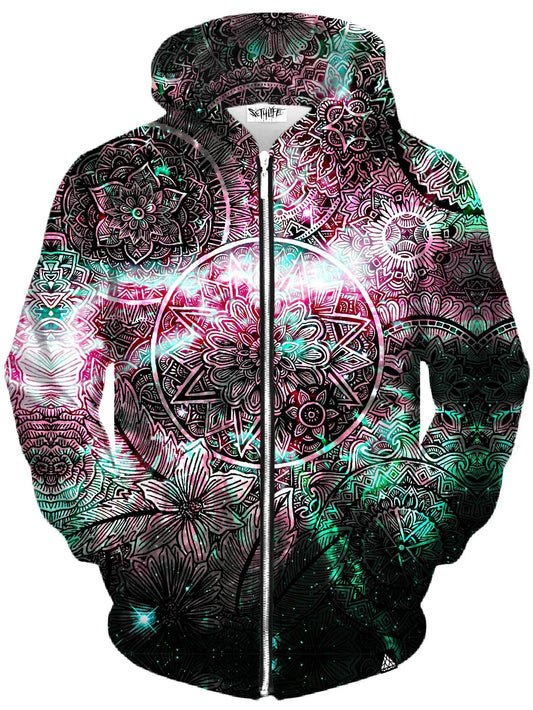 Star Mandala Vibe Unisex Zip-Up Hoodie, Set 4 Lyfe, | iEDM