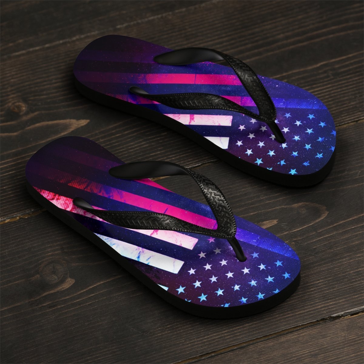 Galaxy Flag Flip-Flops - Unisex, Shoes, | iEDM