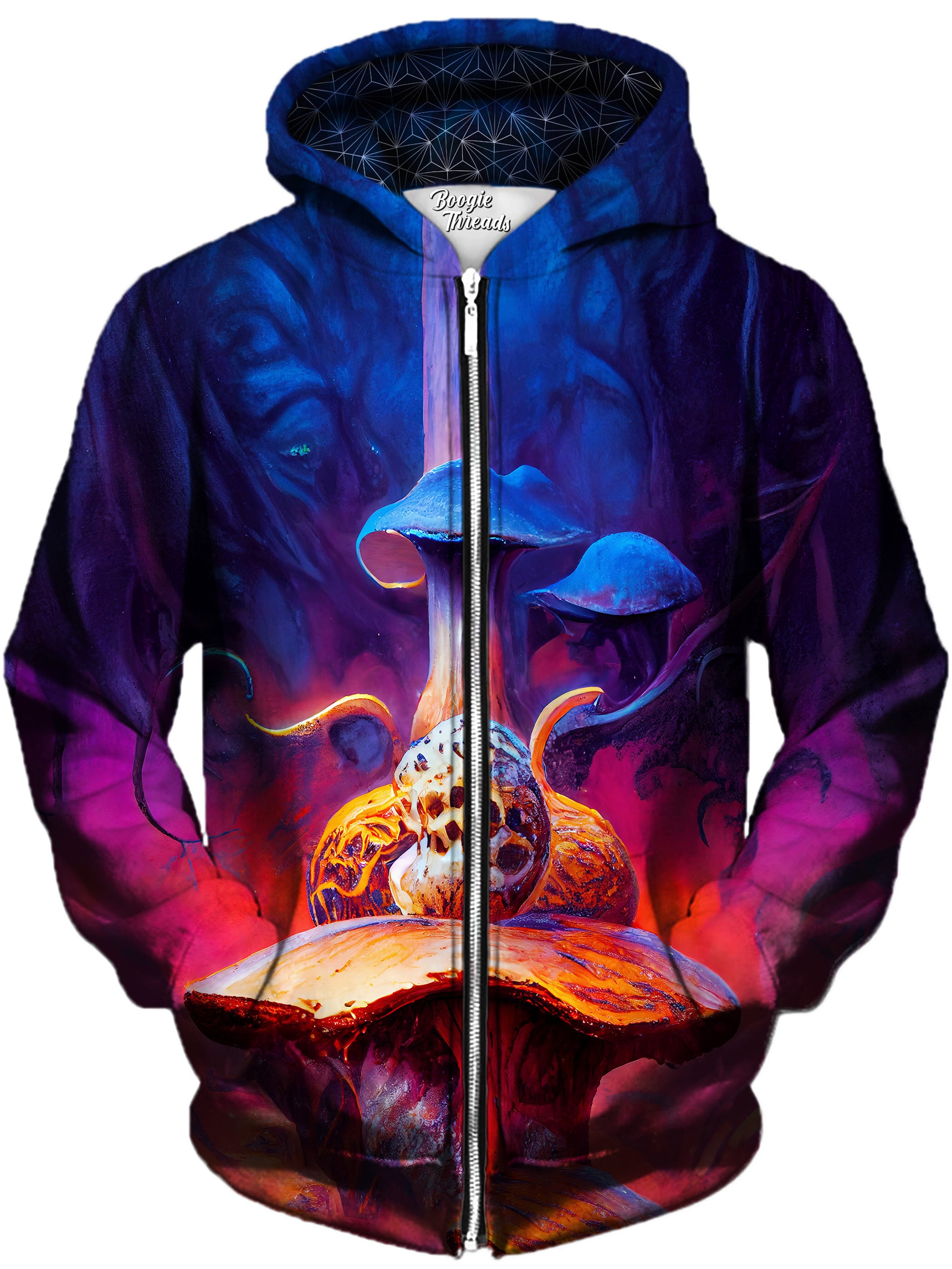 Spurious Harmony Unisex Zip-Up Hoodie, Gratefully Dyed, | iEDM