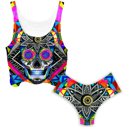 Suger Skull Crop Top and Booty Shorts Combo, Svenja Jodicke, | iEDM