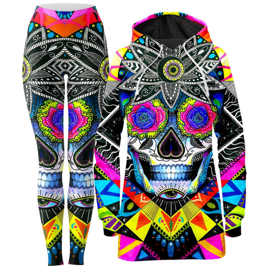 Suger Skull Hoodie Dress and Leggings Combo, Svenja Jodicke, | iEDM
