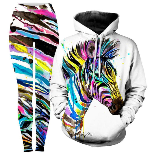 Svenja Jodicke Zebra Bunt Hoodie and Leggings Combo - iEDM