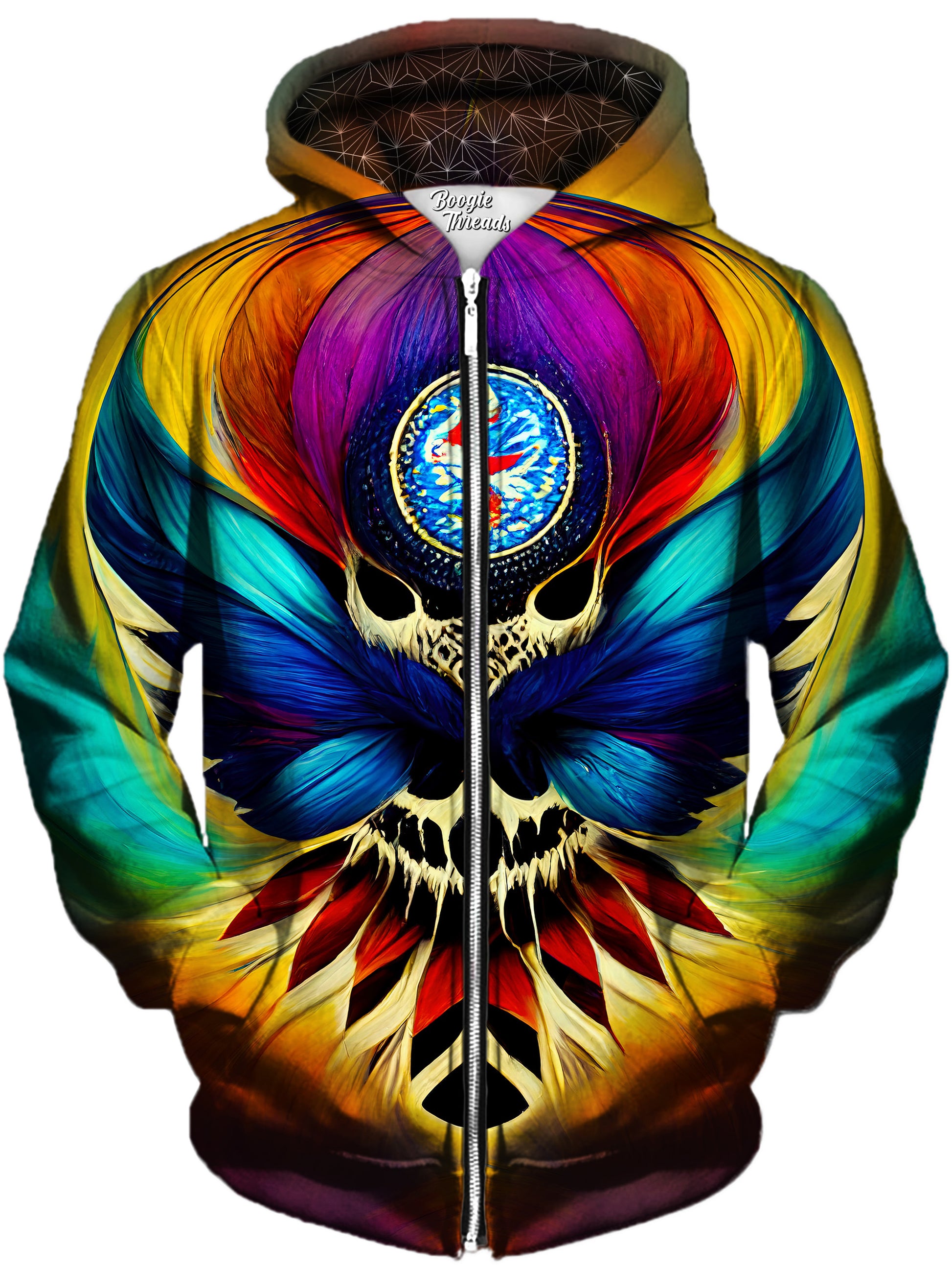 Sympathy Of Storms Unisex Zip-Up Hoodie, Gratefully Dyed, | iEDM