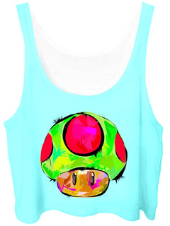 Technodrome - 1 Up Crop Top