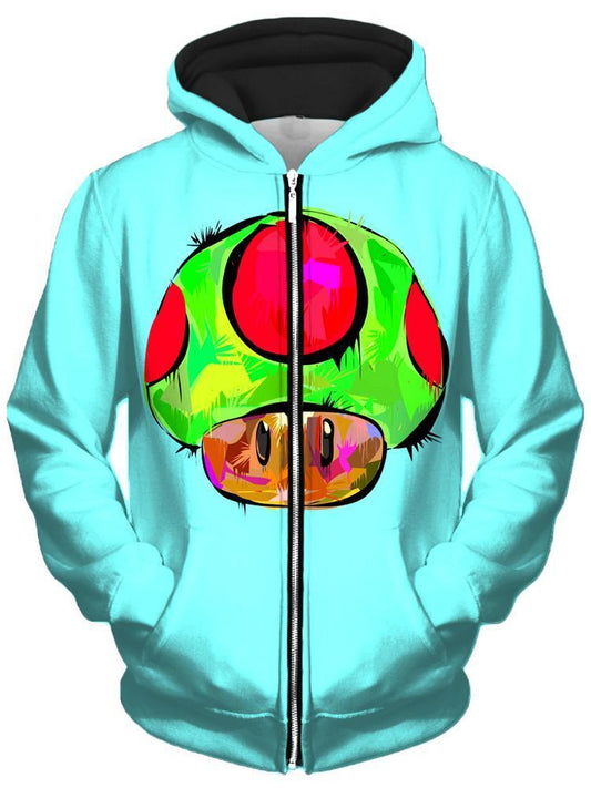 Technodrome 1 Up Unisex Zip-Up Hoodie - iEDM