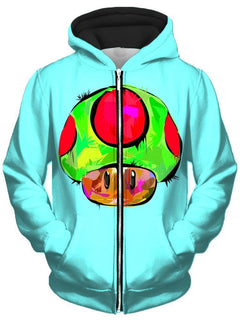 Technodrome - 1 Up Unisex Zip-Up Hoodie