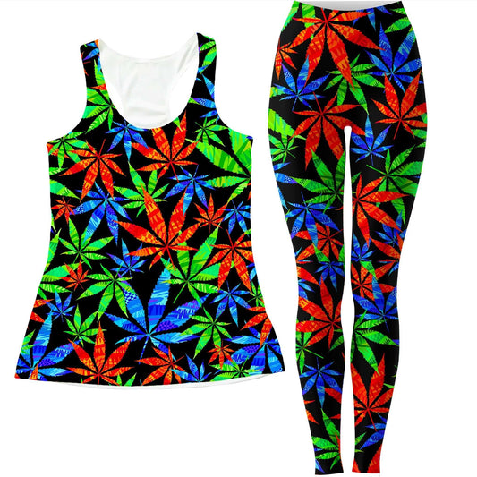 Weed Women's Tank and Leggings Combo, Technodrome, | iEDM