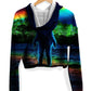 Forest Neon Rainbow Fleece Crop Hoodie, Think Lumi, | iEDM