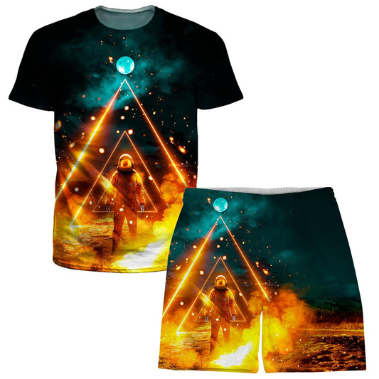 Golden T-Shirt and Shorts Combo, Think Lumi, | iEDM