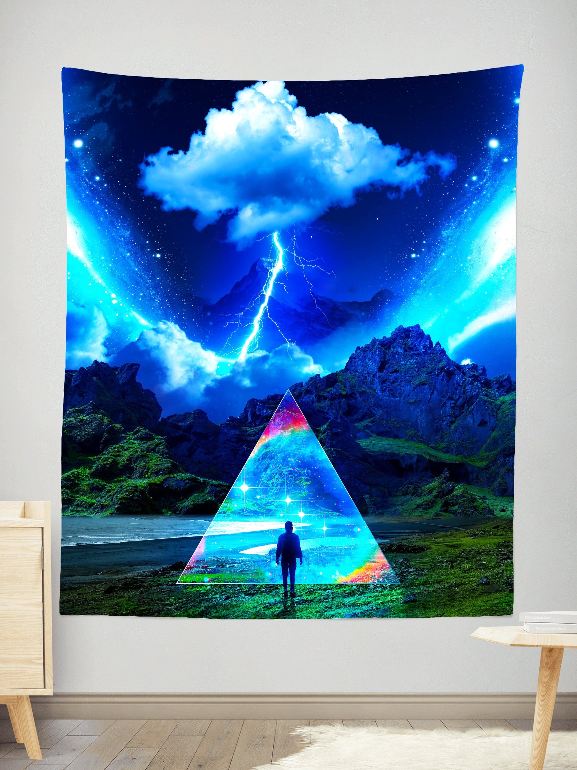 Rainbow Triangle Tapestry, Think Lumi, | iEDM