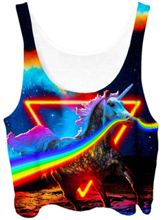 Think Lumi - Rainbow Unicorn Crop Top
