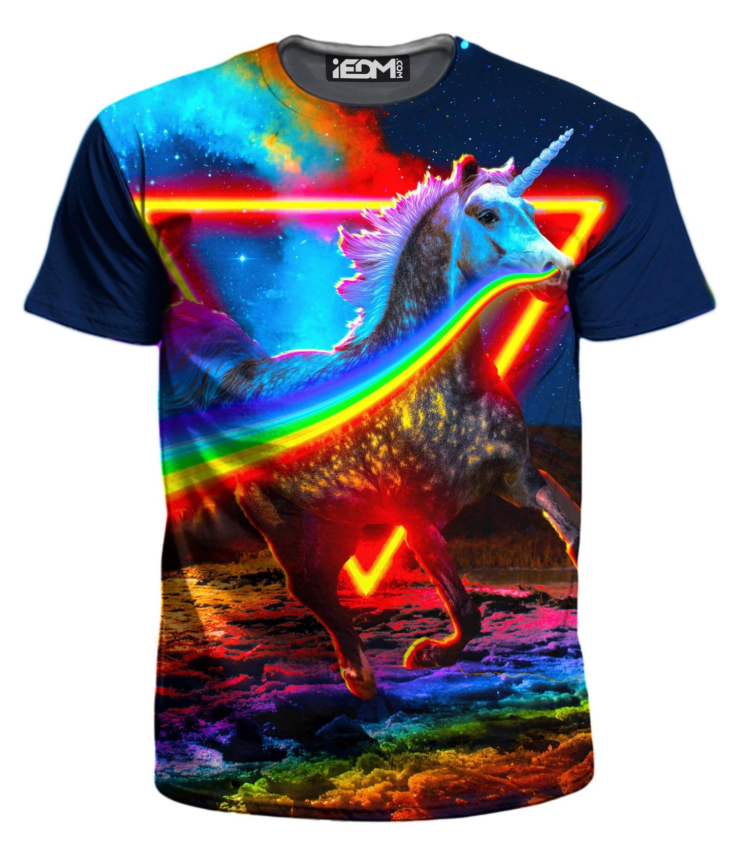 Rainbow Unicorn Men's T-Shirt, Think Lumi, | iEDM