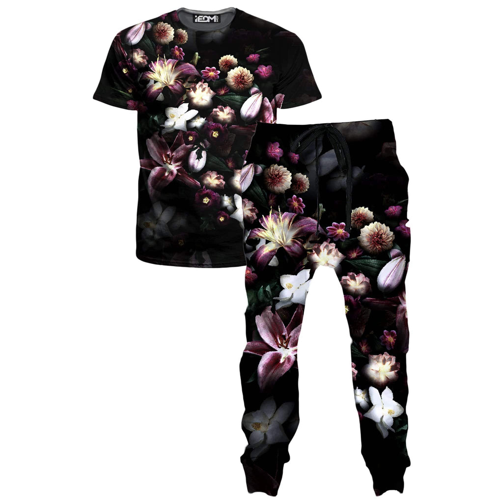 Blooming Teal T-Shirt and Joggers Combo, Yantrart Design, | iEDM