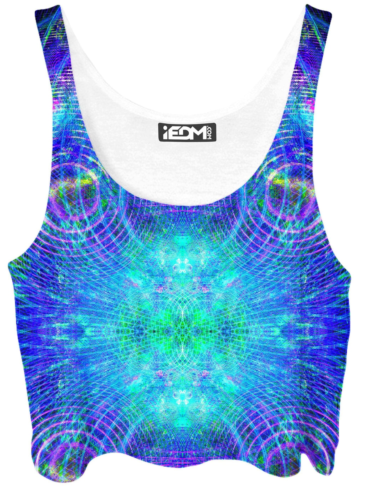 Blue Psycho Cosmos Crop Top, Yantrart Design, | iEDM