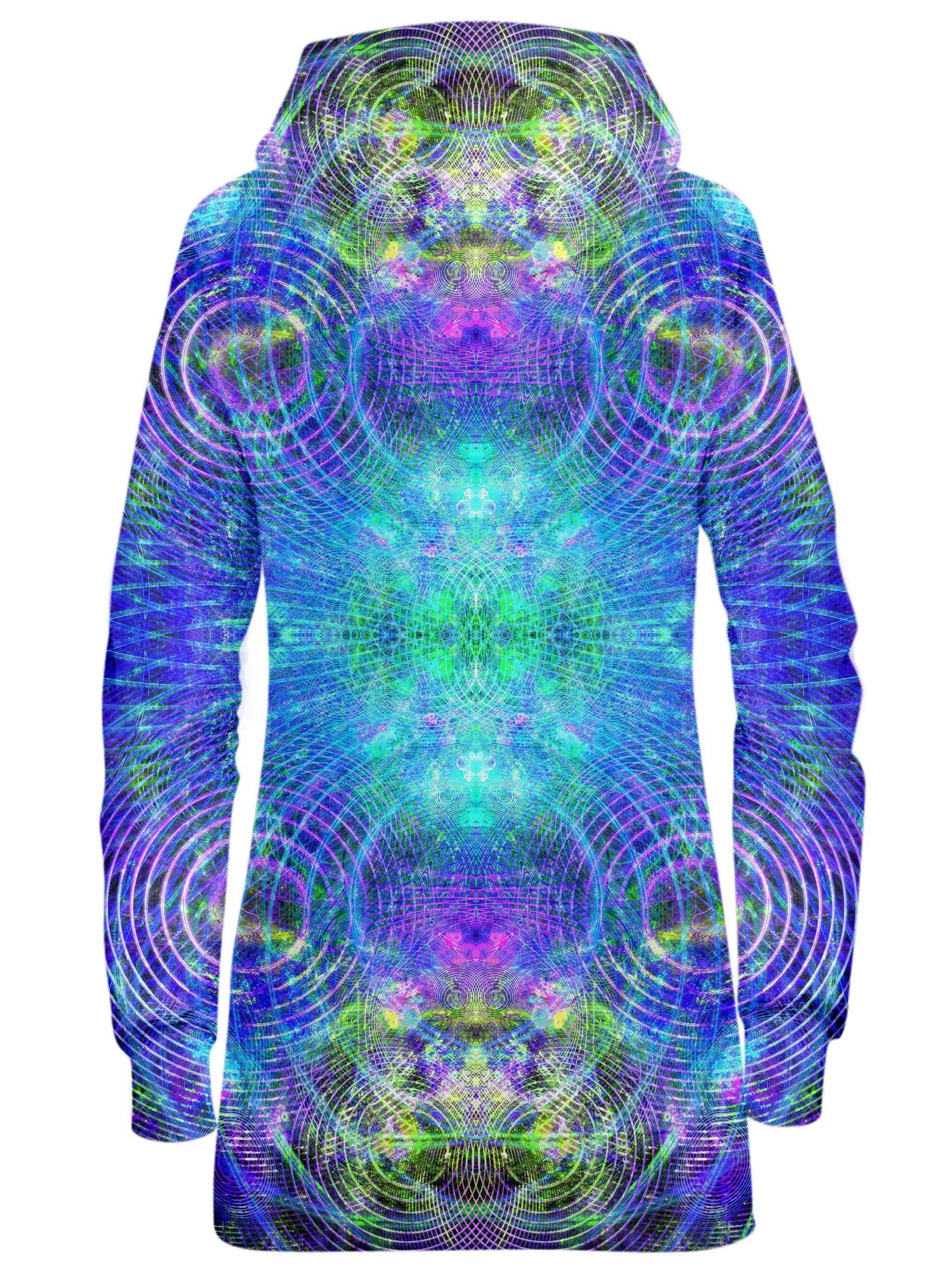 Blue Psycho Cosmos Hoodie Dress, Yantrart Design, | iEDM