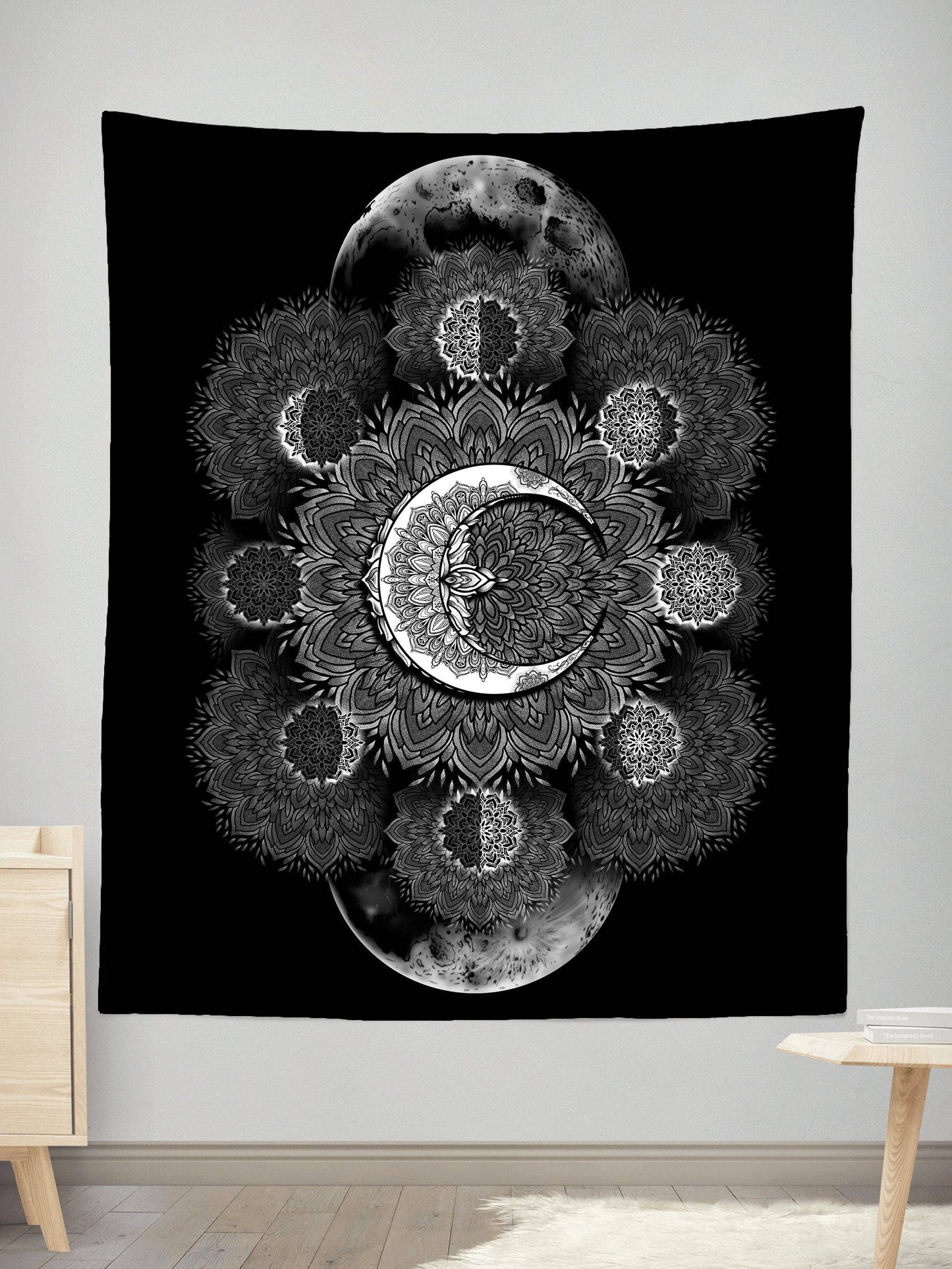 Crescent Moon Tapestry, Yantrart Design, | iEDM