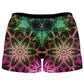 DMT Mirage High-Waisted Women's Shorts, Yantrart Design, | iEDM