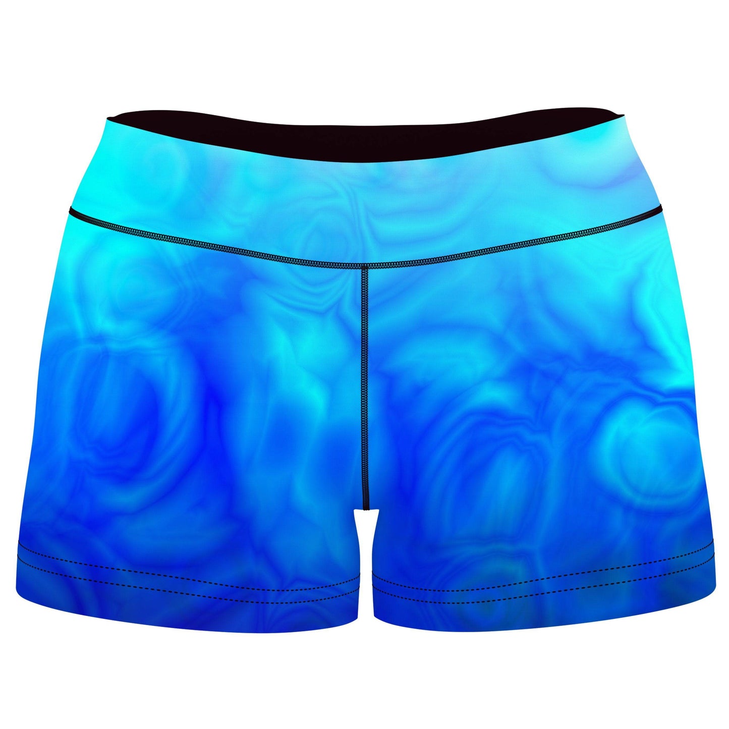 Energy Flow High-Waisted Women's Shorts, Yantrart Design, | iEDM