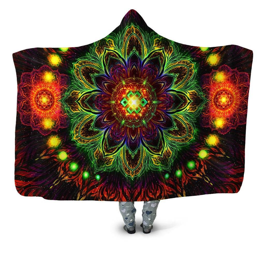 Fractal Matrix Hooded Blanket, Yantrart Design, | iEDM