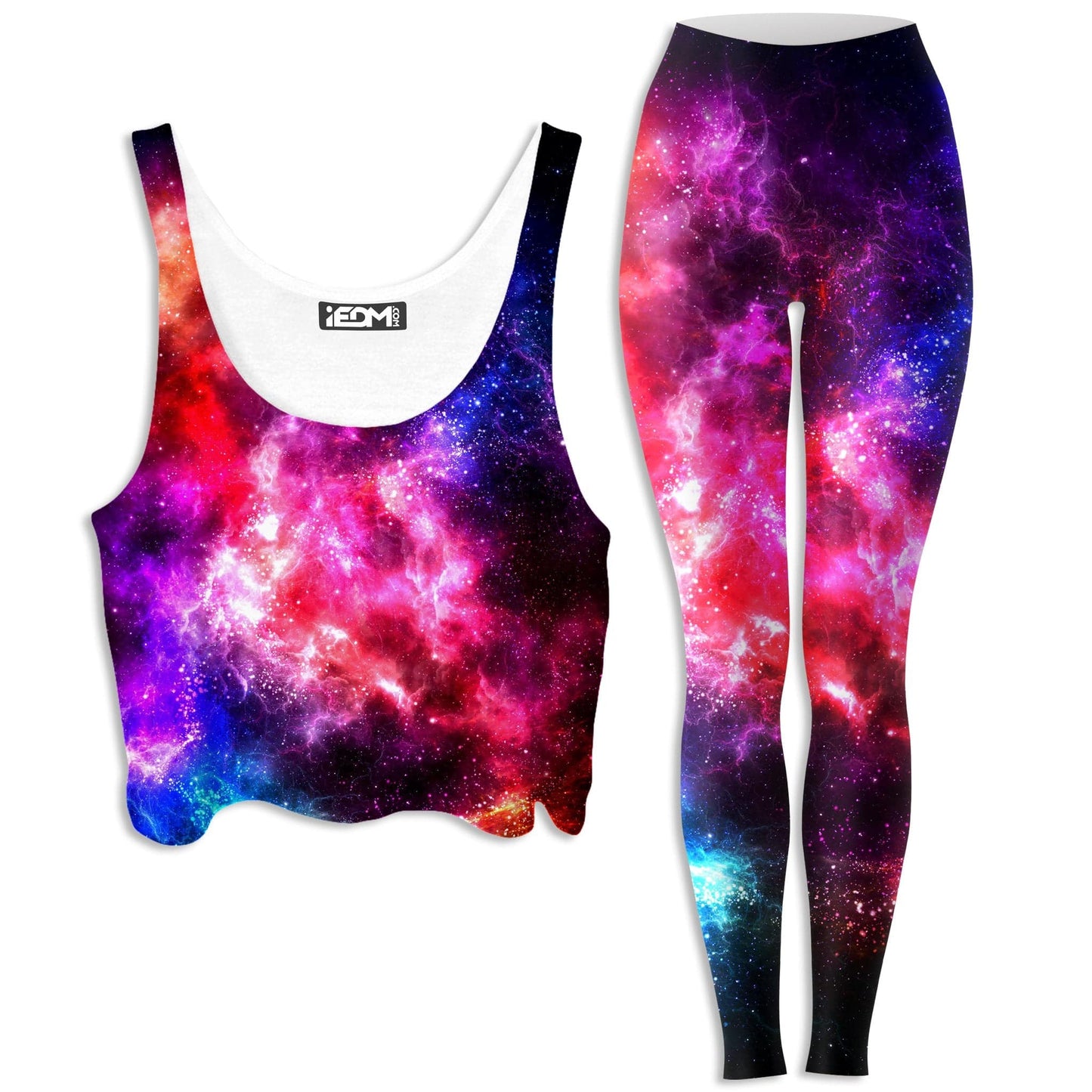 Galaxy Vibe Crop Top and Leggings Combo, Yantrart Design, | iEDM