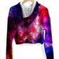 Galaxy Vibe Fleece Crop Hoodie, Yantrart Design, | iEDM