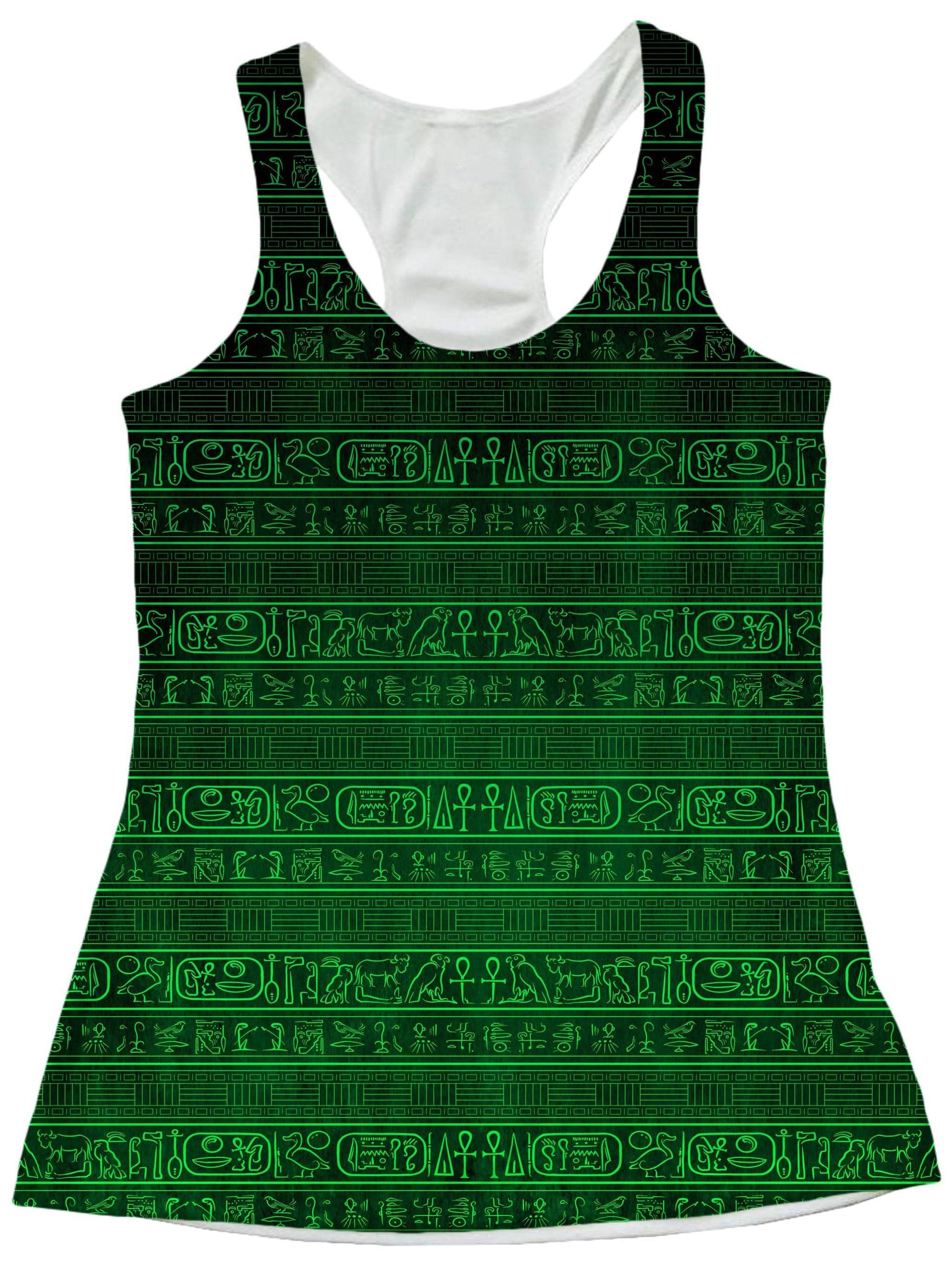 Green Glyphs Women's Tank, Yantrart Design, | iEDM