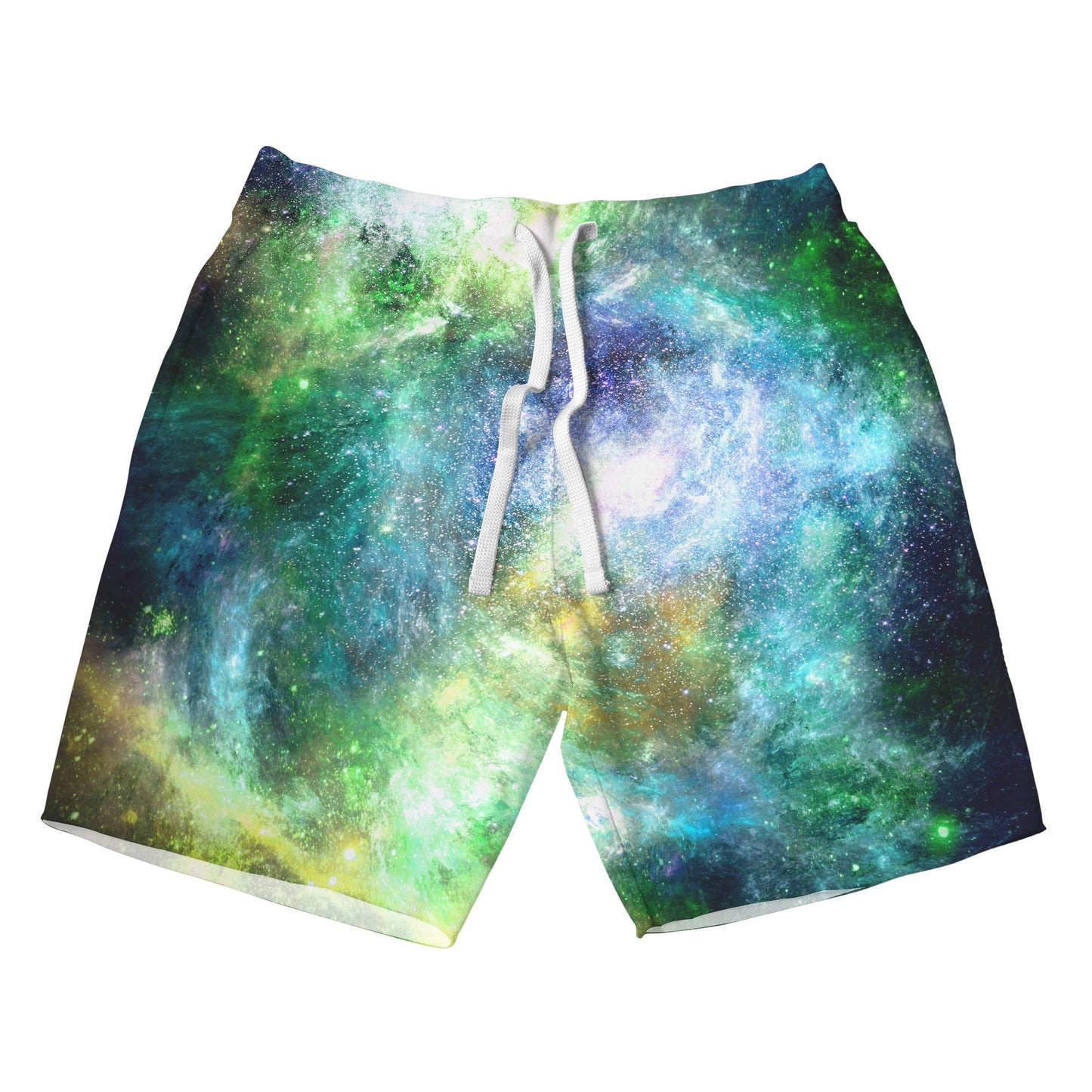 Green Psychedelic Nebula Cloud Shorts, Yantrart Design, | iEDM
